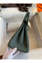 Hermes Birkin 25 Retourne Handmade Bag In Vert Amande Clemence Leather  Replica