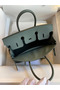 Hermes Birkin 25 Retourne Handmade Bag In Vert Amande Clemence Leather  Replica