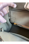 Hermes Birkin 25 Retourne Handmade Bag In Vert Amande Clemence Leather  Replica