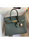 Hermes Birkin 25 Retourne Handmade Bag In Vert Amande Clemence Leather  Replica