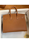 Hermes Birkin 25 Sellier Handmade Bag In Gold Epsom Calfskin  Replica