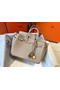 Hermes Birkin 25cm Bag In Beige Clemence Leather GHW  Replica