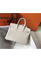 Hermes Birkin 25cm Bag In Beton Clemence Leather GHW  Replica