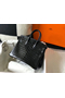 Hermes Birkin 25cm Bag In Black Embossed Crocodile Leather  Replica