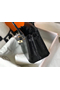 Hermes Birkin 25cm Bag In Black Embossed Crocodile Leather  Replica