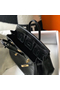 Hermes Birkin 25cm Bag In Black Embossed Crocodile Leather  Replica