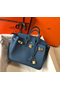 Hermes Birkin 25cm Bag In Blue Agate Clemence Leather GHW  Replica