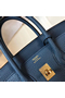 Hermes Birkin 25cm Bag In Blue Agate Clemence Leather GHW  Replica