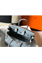 Hermes Birkin 25cm Bag In Blue Lin Clemence Leather GHW  Replica