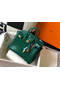 Hermes Birkin 25cm Bag In Green Embossed Crocodile Leather  Replica