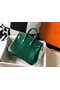 Hermes Birkin 25cm Bag In Green Embossed Crocodile Leather  Replica