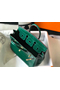 Hermes Birkin 25cm Bag In Green Embossed Crocodile Leather  Replica