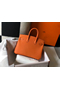 Hermes Birkin 25cm Bag In Orange Clemence Leather GHW  Replica