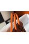 Hermes Birkin 25cm Bag In Orange Clemence Leather GHW  Replica