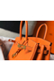 Hermes Birkin 25cm Bag In Orange Clemence Leather GHW  Replica