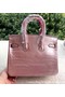 Hermes Birkin 25CM Tote Bag Croco Leather H25TCO Pink  Replica