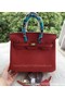 Hermes Birkin 25CM Tote Bag Litchi Leather H25T Red  Replica