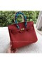 Hermes Birkin 25CM Tote Bag Litchi Leather H25T Red  Replica