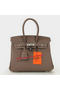 Hermes Birkin 25CM Tote Bags Dark Grey Original Leather Silver  Replica