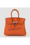 Hermes Birkin 25CM Tote Bags Orange Original Leather Gold  Replica