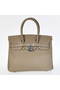 Hermes Birkin 25CM Tote Bags Togo Leather Dark Grey Silver  Replica