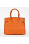 Hermes Birkin 25CM Tote Bags Togo Leather Orange Silver  Replica
