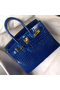 Hermes Birkin 30 Bag In Blue Electric Crocodile Niloticus Skin  Replica