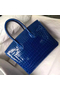 Hermes Birkin 30 Bag In Blue Electric Crocodile Niloticus Skin  Replica