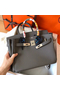 Hermes Birkin 30 Handmade Bag In Ardoise Clemence Leather  Replica