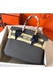 Hermes Birkin 30 Handmade Bag In Ardoise Clemence Leather  Replica