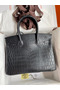 Hermes Birkin 30 Handmade Bag In Black Crocodile Niloticus Matte Skin  Replica