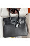 Hermes Birkin 30 Handmade Bag In Black Crocodile Niloticus Matte Skin  Replica