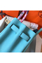 Hermes Birkin 30 Handmade Bag In Blue Atoll Clemence Leather  Replica