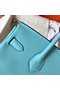 Hermes Birkin 30 Handmade Bag In Blue Atoll Clemence Leather  Replica