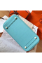 Hermes Birkin 30 Handmade Bag In Blue Atoll Clemence Leather  Replica
