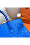 Hermes Birkin 30 Handmade Bag In Blue Ostrich Skin  Replica