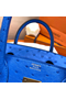 Hermes Birkin 30 Handmade Bag In Blue Ostrich Skin  Replica