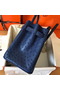 Hermes Birkin 30 Handmade Bag In Blue Ostrich Skin  Replica