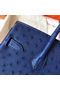 Hermes Birkin 30 Handmade Bag In Blue Ostrich Skin  Replica