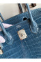 Hermes Birkin 30 Handmade Bag In Blue Tempete Crocodile Niloticus Shiny Skin  Replica