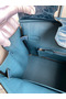 Hermes Birkin 30 Handmade Bag In Blue Tempete Crocodile Niloticus Shiny Skin  Replica