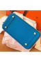 Hermes Birkin 30 Handmade Bag In Blue Zanzibar Clemence Leather  Replica