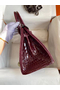 Hermes Birkin 30 Handmade Bag In Bordeaux Crocodile Niloticus Shiny  Replica