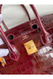 Hermes Birkin 30 Handmade Bag In Bordeaux Crocodile Niloticus Shiny  Replica
