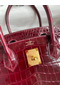 Hermes Birkin 30 Handmade Bag In Bordeaux Crocodile Niloticus Shiny Skin  Replica