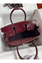 Hermes Birkin 30 Handmade Bag In Bordeaux Crocodile Niloticus Shiny Skin  Replica