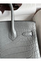 Hermes Birkin 30 Handmade Bag In Etain Crocodile Niloticus Matte Skin  Replica