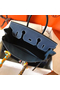 Hermes Birkin 30 Handmade Bag In Navy Blue Clemence Leather  Replica