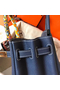 Hermes Birkin 30 Handmade Bag In Navy Blue Clemence Leather  Replica