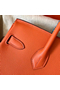 Hermes Birkin 30 Handmade Bag In Orange Epsom Leather  Replica